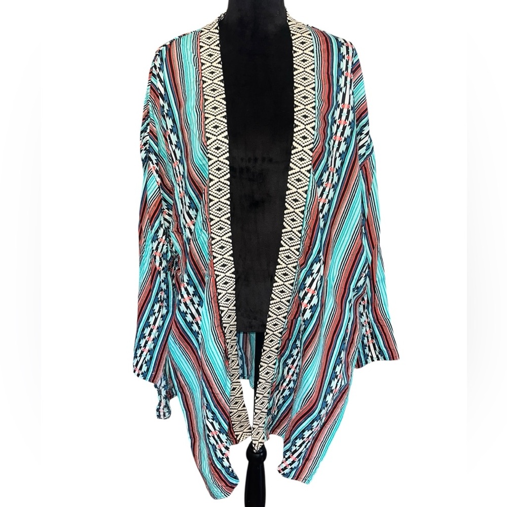 Rock&Roll Cowgirl Kimono With Western Pattern
